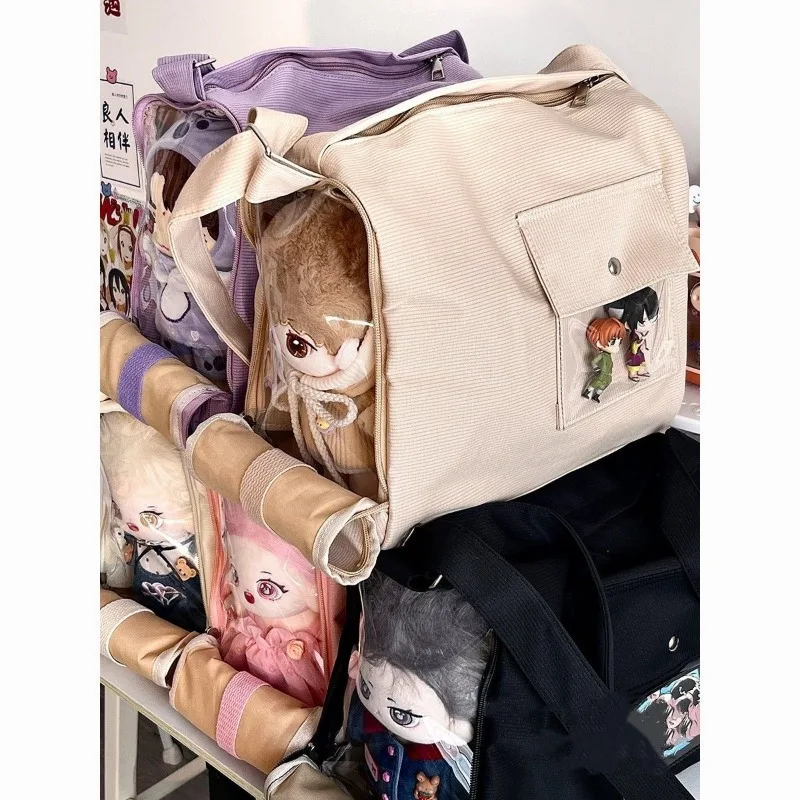 New Style Kawaii Itabag for 20CM Dolls Japanese High School Girls Crossbody Bags Women Ita Bag Transparent Pocket Shoulder Bag
