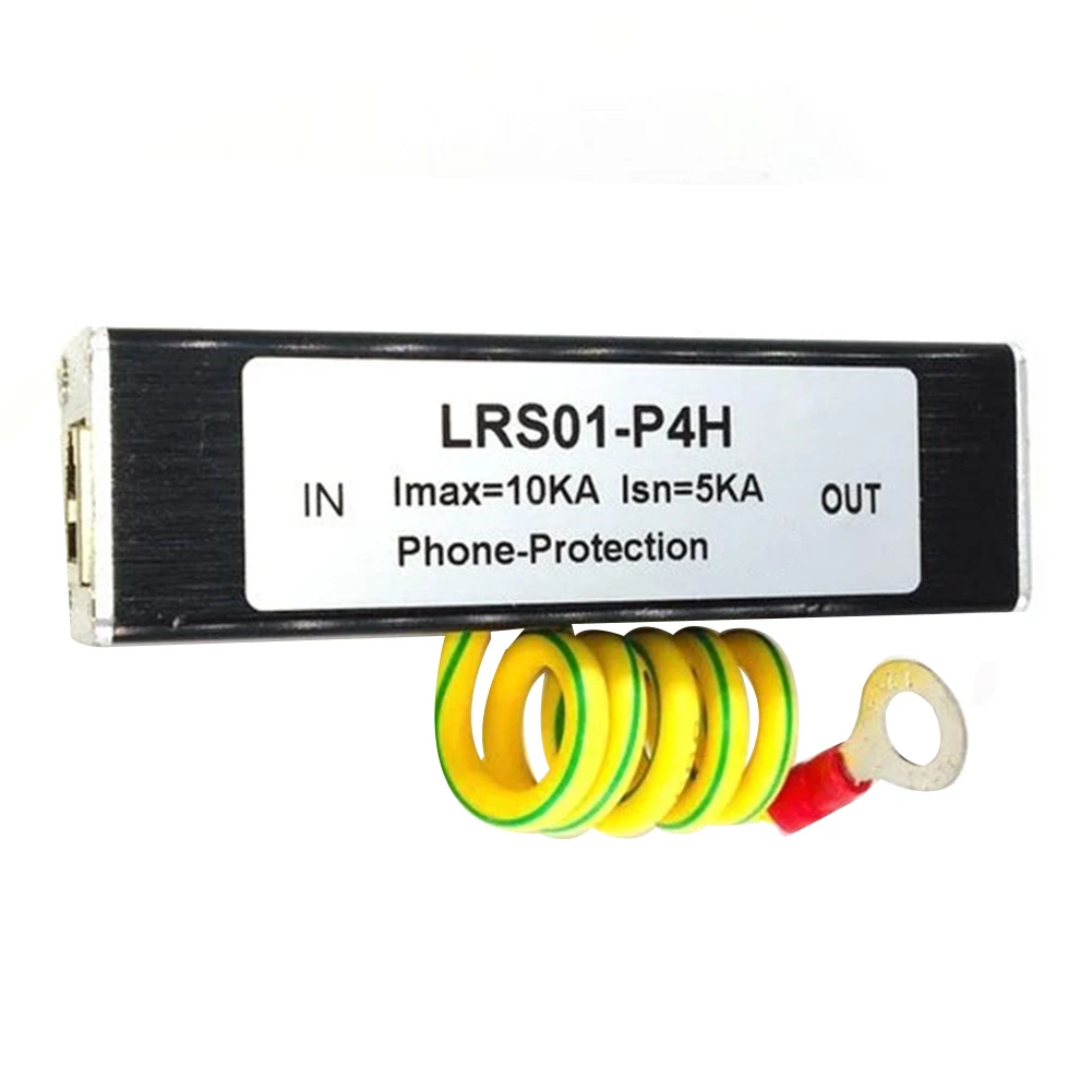 Protector contra sobretensiones telefónico para fax, pararrayos de trueno RJ11 Kl01-P4H negro RJ11 ADSL