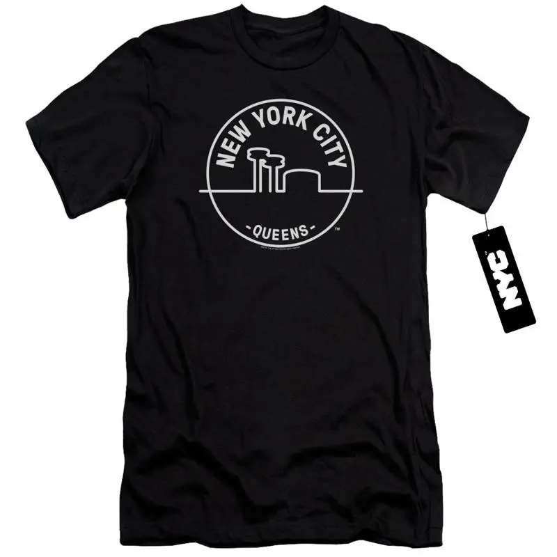 Nyc Premium Canvas T Shirt New York City Queens Black