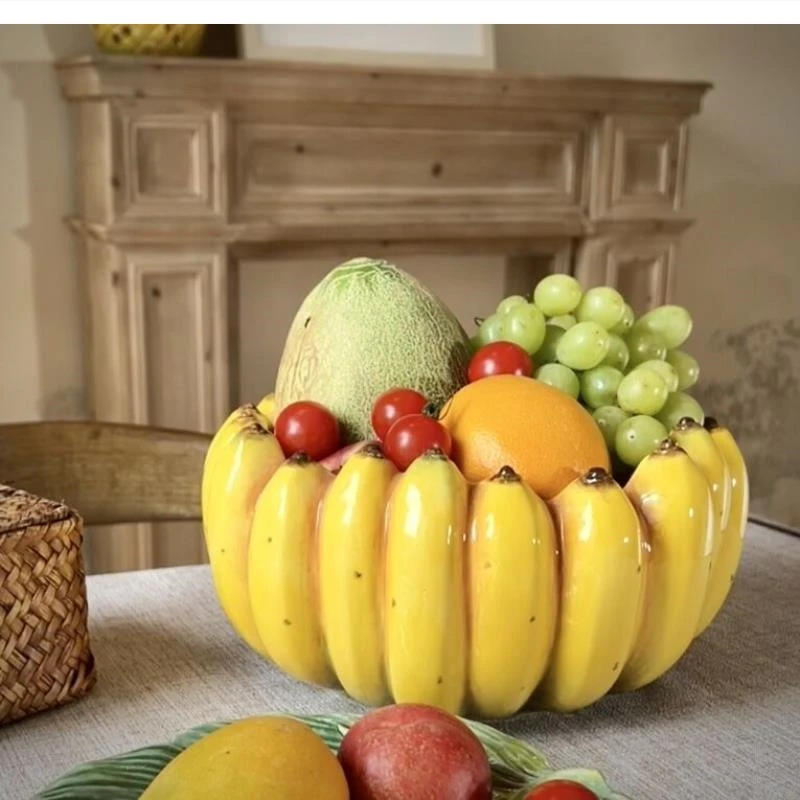 Banana Styling Ceramic Fruit Bowl Large Salad Snack Candy Household Home decoration accessories