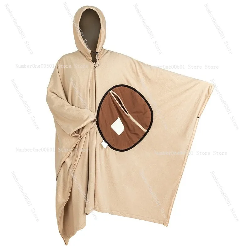 

Wearable Sleeping Bag Hoodie Poncho for Adults Camping Blanket Wearable Bag for Outdoor Travel Sleepover
