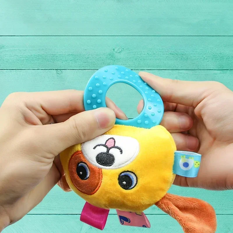 Infant Toys Handle Bell Baby Toys 0-12 Months Baby Cartoon Newborn Plush Rattle Bell Hand Toys Soft Baby Mobile Infant Bell