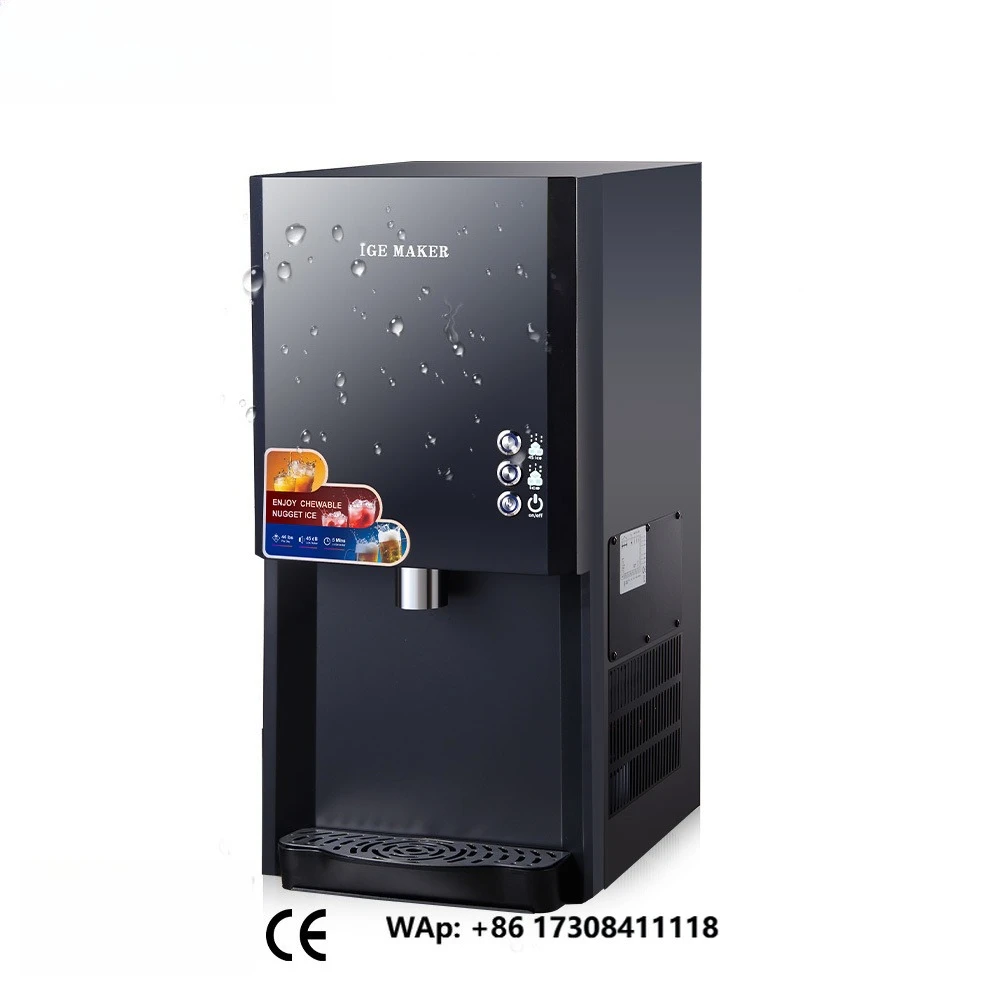 Stock Available Premium 50KG Chewable Nugget Countertop Water Ice Maker Auto Dispensing Pebble Ice Machine for Beverage Shops