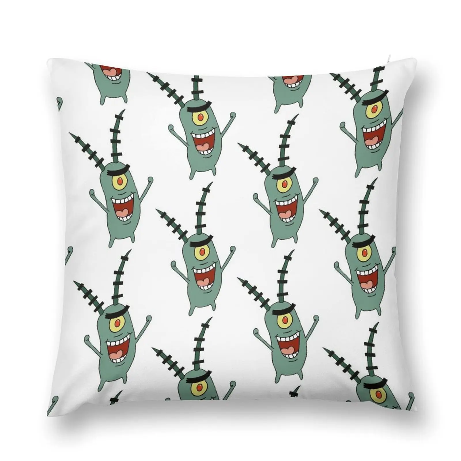 Plankton Drawing Throw Pillow Sofa Covers Sofa Cushions pillow