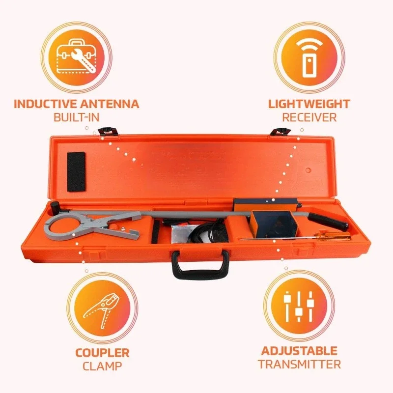 Buried Wire Locator Underground Wire Tracer Detects Electrical And Telephone Wires f 7 Feet with LED Display And Audio Feedback