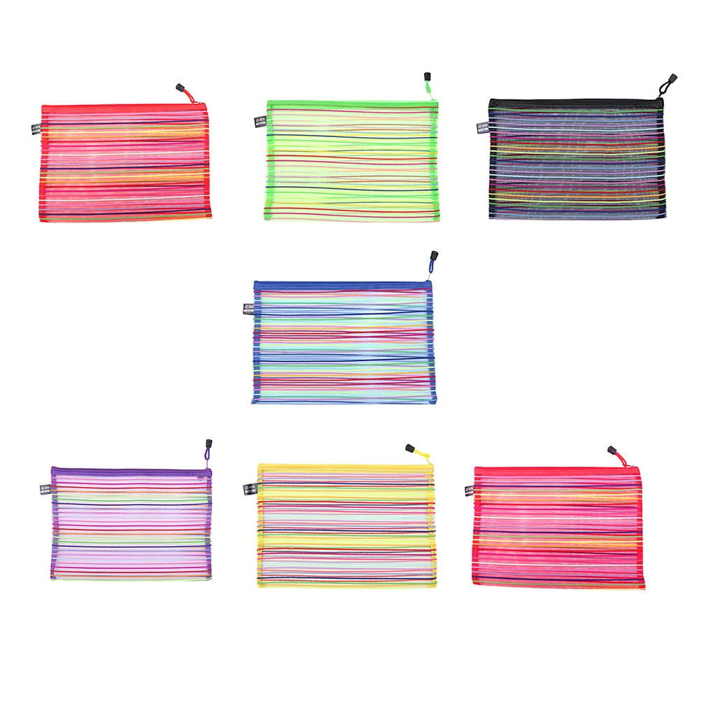 

14 Pcs Nylon Document Bags File ganizer Portable Storage Stationery Pouches For School Office Reinforced Zipper Durability