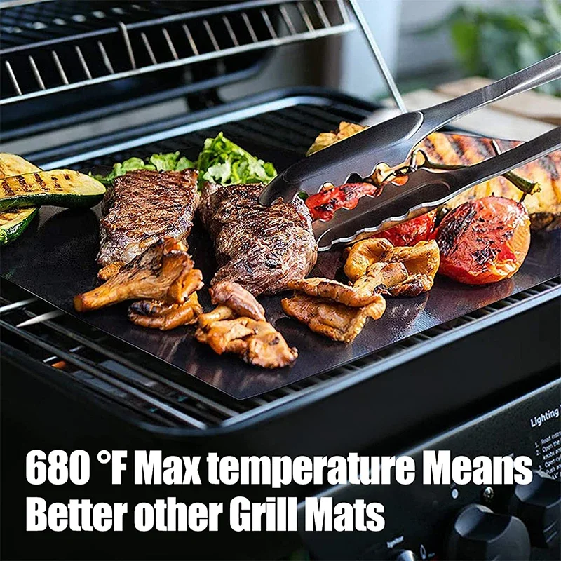 At Most 15PACK Non-stick BBQ Grill Mat  Reusable Baking Mat Outdoor Picnic Cooking Barbecue Tools Cooking Grilling Sheet 40*33cm