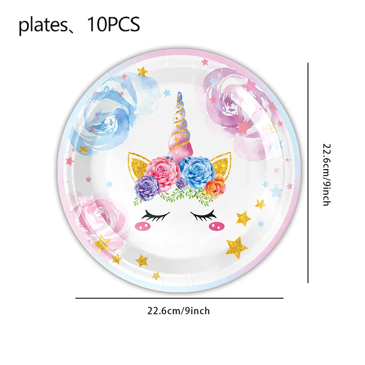 Disney Rainbow Unicorn Birthday Party Decoration Supplies Paper Plates Paper Napkins Cups Disposable Tableware For Baby Shower