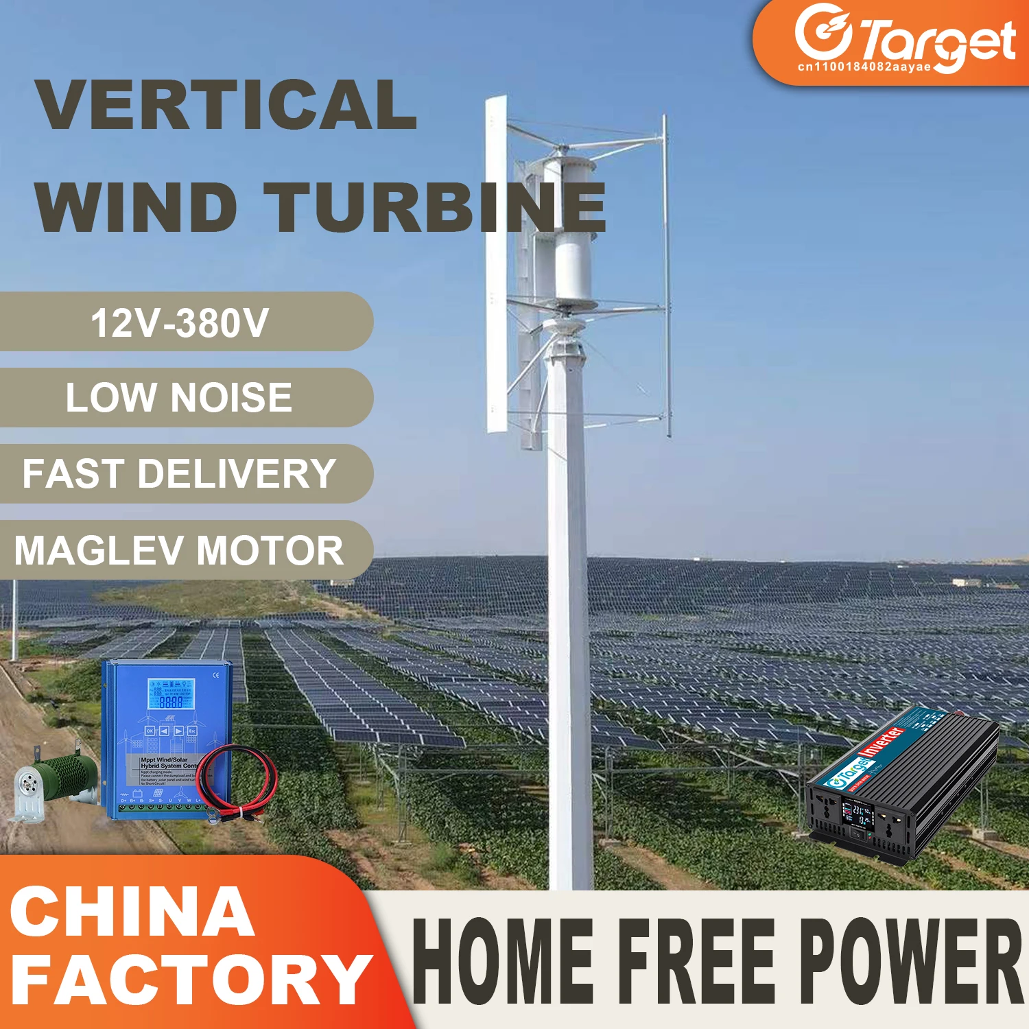 High Power 20KW 30KW 50KW 60KW 380V 240V Wind Turbine Generator Wind Power Complete System Kit Home Appliance Electric Generator