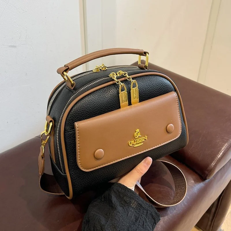 

Модная женская сумка из тонкой кожи, повседневная, простая, винтажная и модная, повседневная ​