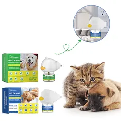 Pet Pheromones Calming Diffuser Cat Dog Calm Relaxing Emotion Relief Soothing Pheromone Plug-In Relaxants Refill Calming Spray
