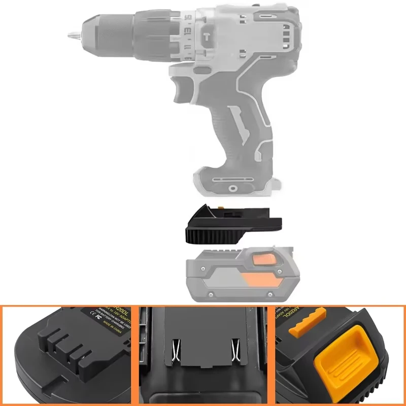 

Converter Adapter For RIDGID For AEG 18V lithium Battery Convert to For Dewalt 18V 20V lithium Battery Electric Power Tool Drill
