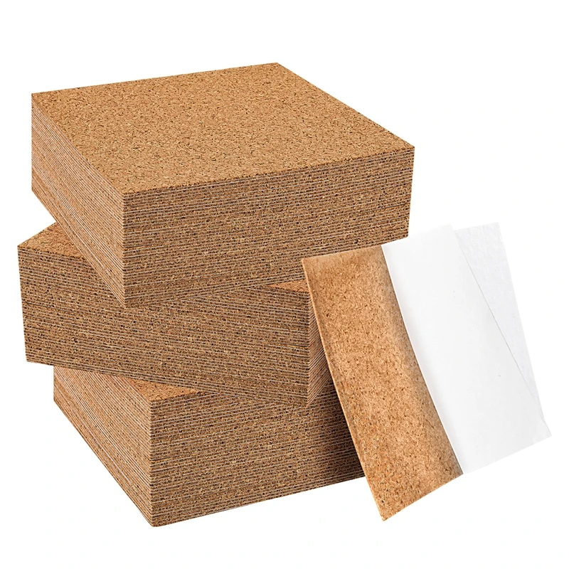 Big Deal Self-Adhesive Cork Coasters,Cork Mats Cork Backing Sheets For Coasters And DIY Crafts Supplies (40, Square)