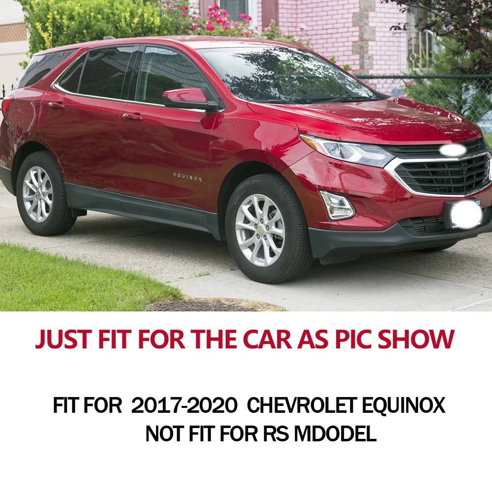 車のフロントとリアのマッドガード、成形スプラッシュ保護、chevaluDecoinox 2017-2020、yc101204、4ピース/セット用のマッドフラップ