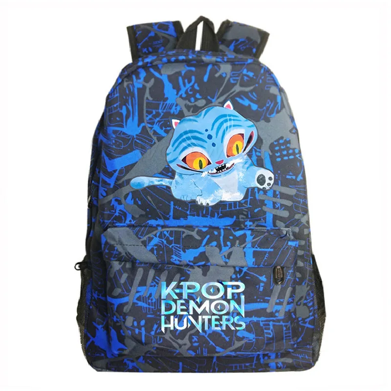 

Аниме Kpop Demons Hunters Повседневный рюкзак Demon Slayer с мультяшным принтом Большая вместительная аниме-сумка для мальчика и девочки Подарок в школу
