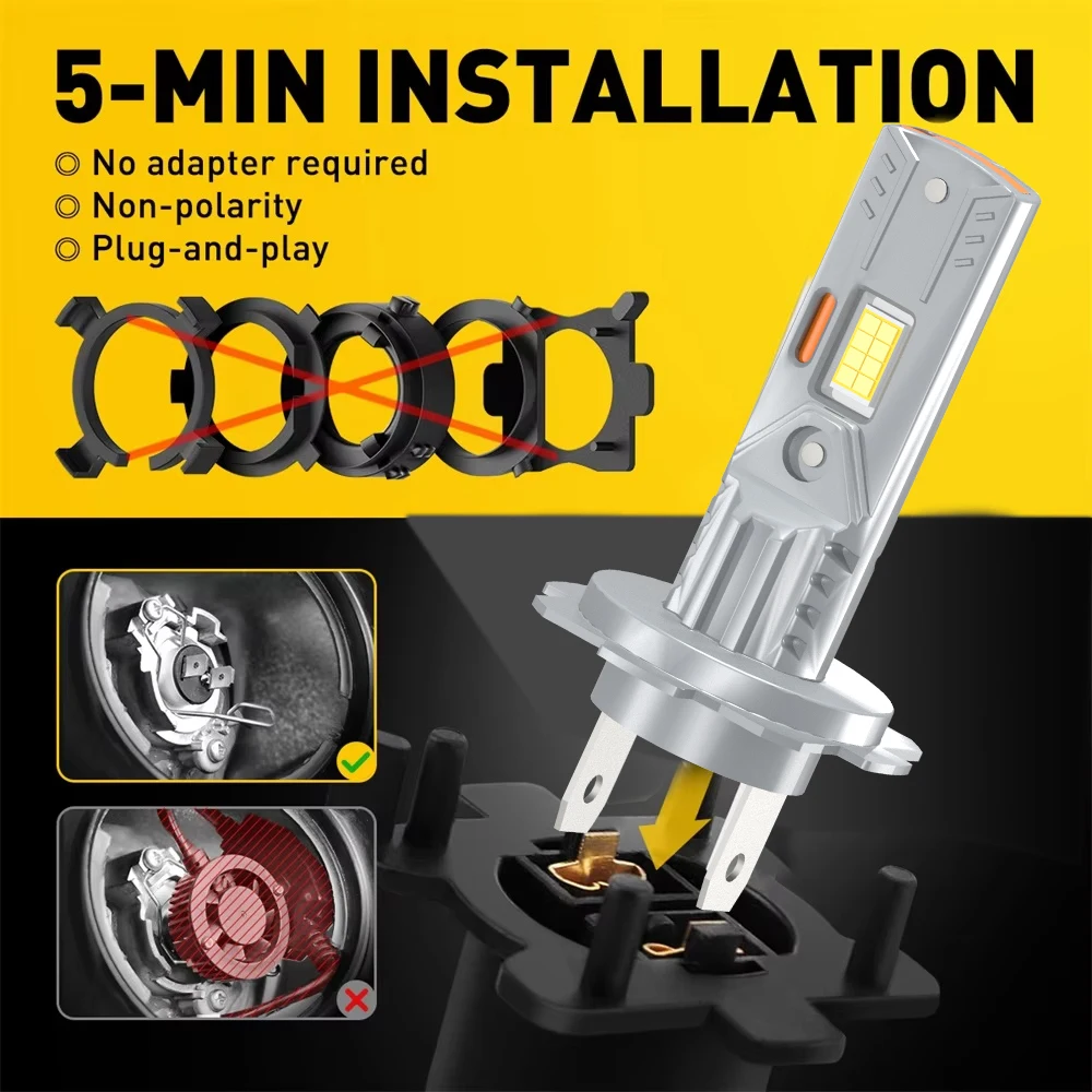 2/4 قطعة Led السوبر مشرق CSP سيارة مصابيح كهربائية المصباح 6000K لبيجو 208 2012 2013 2014 2015 2016 2017 2018 التوصيل والتشغيل