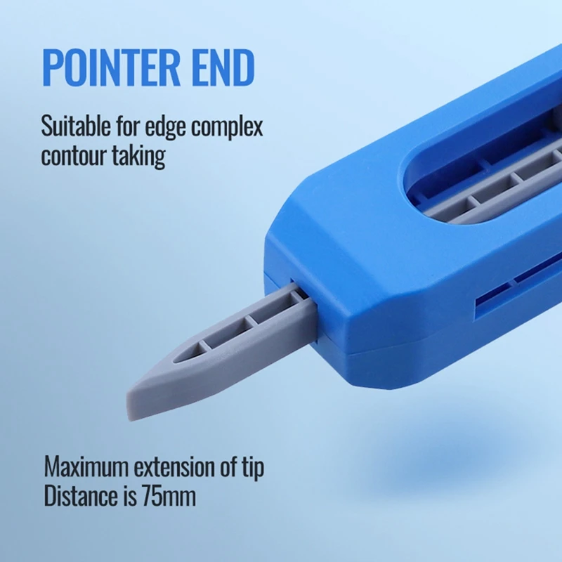 New Profile Scribing Ruler Contour Gauge With Lock Adjustable Locking Precise Woodworking Gauge Measurement Tool