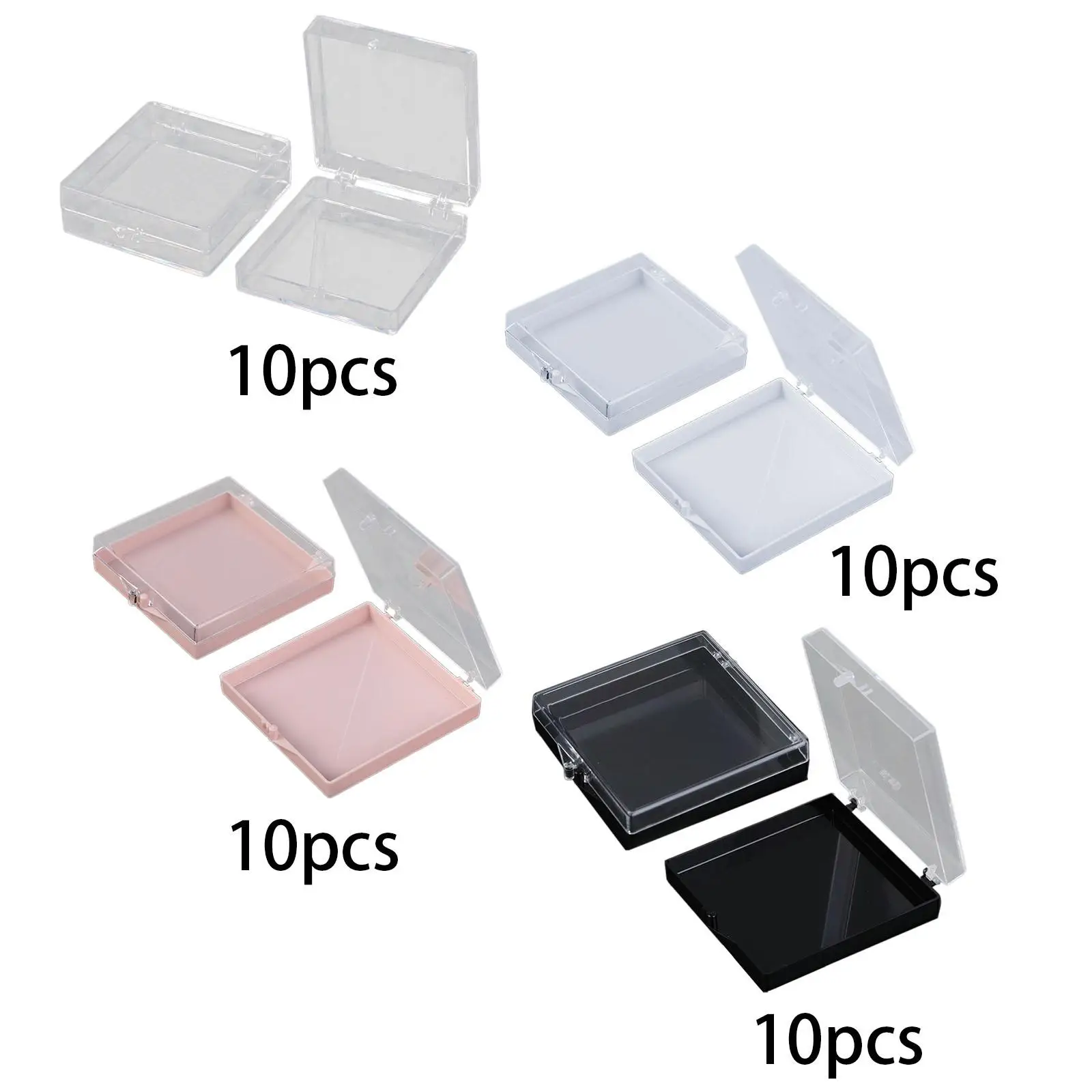Small Artificial Nail Display Organizer with Transparent Lid PP Material for Nail Art Accessories and Salon
