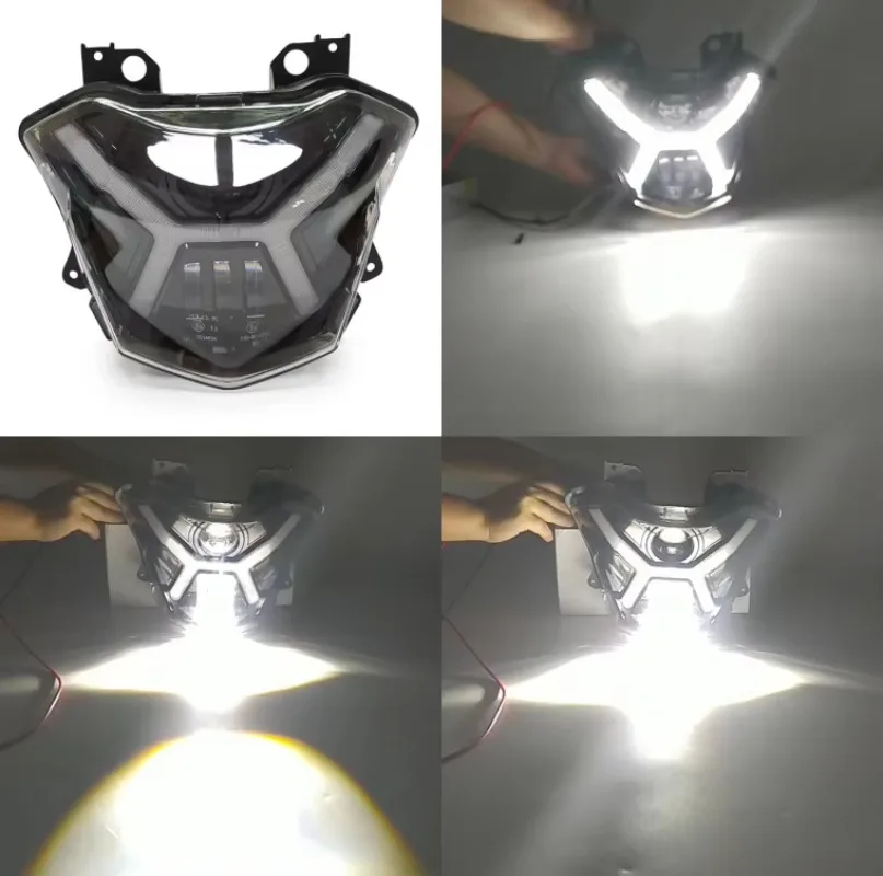 Motorcycle LED Headlight DRL Assembly Kit and Replacement Headlamp Front Light for -X 300 Versys X 300 ABS Z650 Z650 ABS