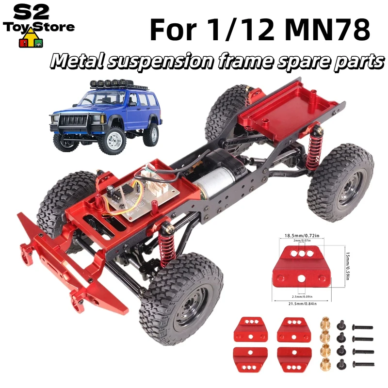 

MN Aluminum Shock Mounts Upgrade Kit For MN78 Cherokee 1/12 Scale RC Off Road Crawler Truck Replacement Spare Parts