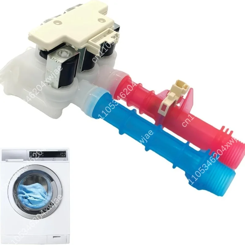 Washing Machine Inlet Valve 5304528029 Electrolux Inlet Solenoid Valve Assembly 120V Red and Blue Long Pipe