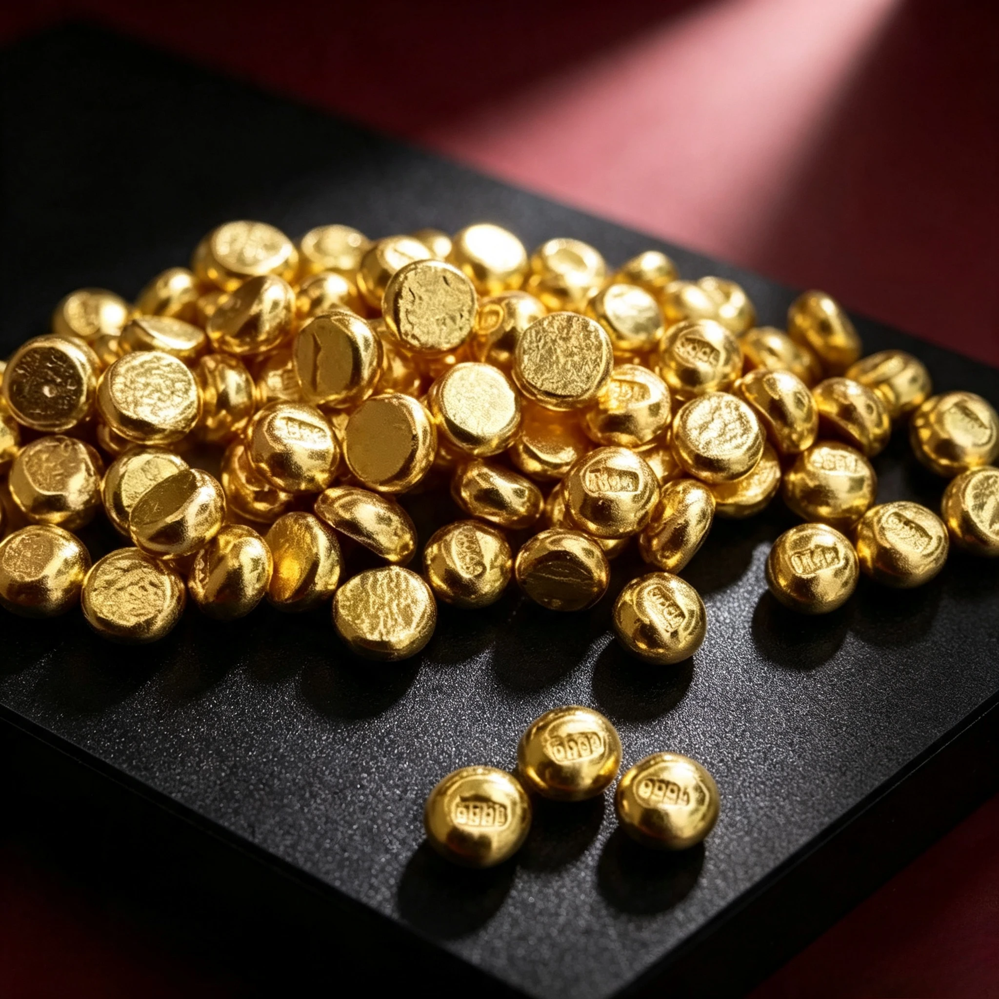 9999 Gold Beans Fine Gold Balls, 999 Real Gold Beads 1g for Women Man Fashion Wedding Party Charm Jewelrygift