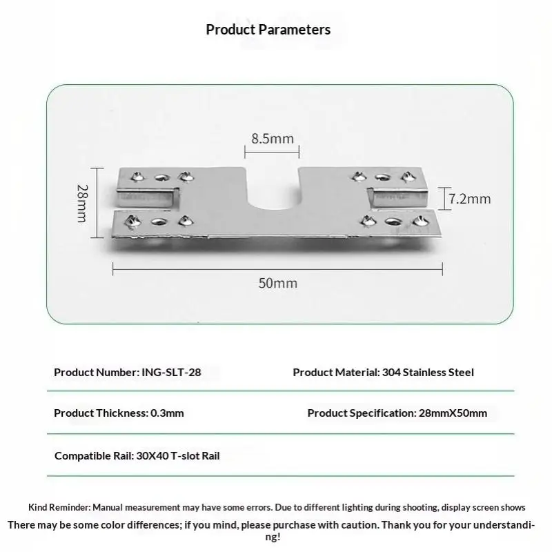 【CCA】10Pcs Solar Panel Grounding Clip Washer Spacer 28x50mm Photovoltaic Conductive Sheet Puncture Gasket