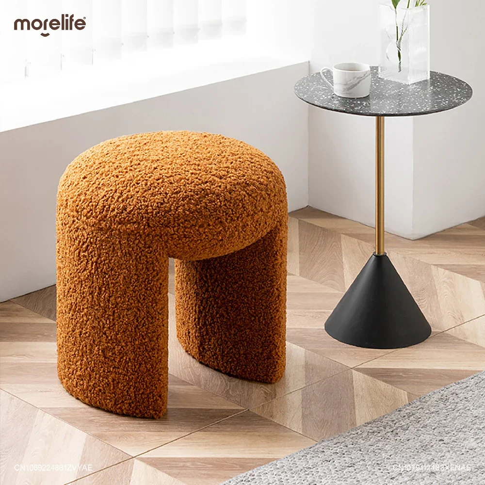 

Nordic Design Makeup Stool Chair Light Luxury Dresser Living Room Sofa Stool Ottoman Doorway Bench Tabourets Bedroom Furniture