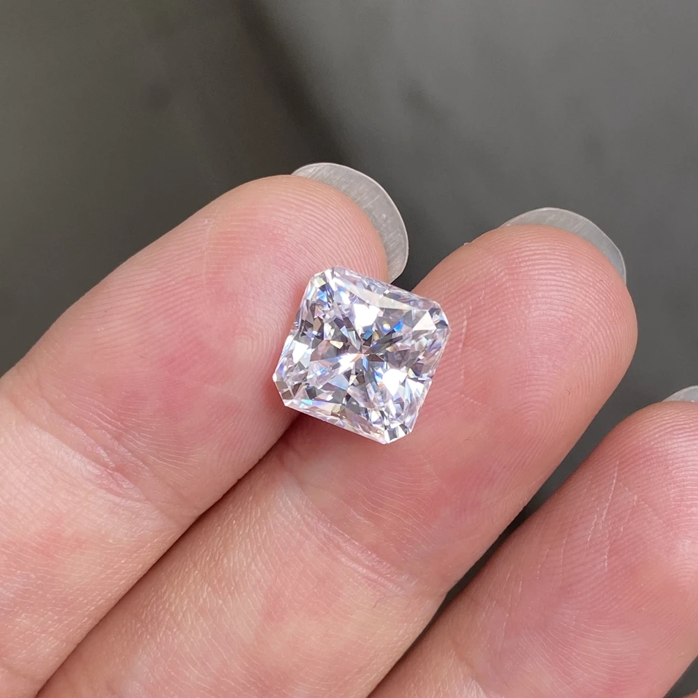 Moissanite pedra solta radeon cor branca pedra preciosa laboratório criado diamante jóias fazendo materiais com certificado gra