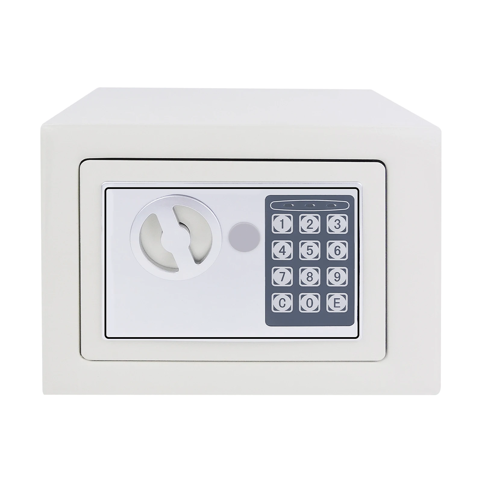 4.6L Electonic Safe Box with Keypad and 2 Keys, Wall Mounted Safe with Prodrilled Holes, Security Safe Box for Home Hotel Use