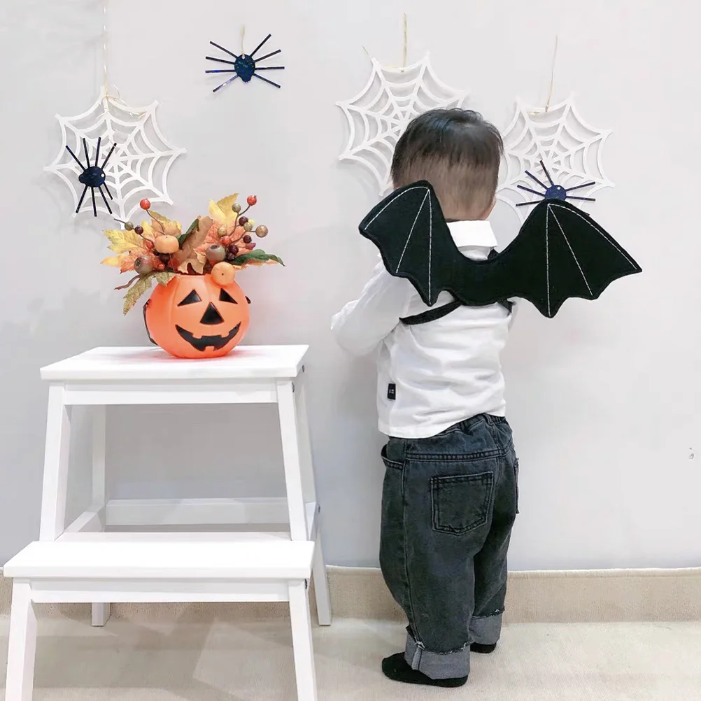 Halloween Wing Bat Wings Child Parent-child Kids Role Play 60x21cm Cloth Iron Black Prop Cosplay