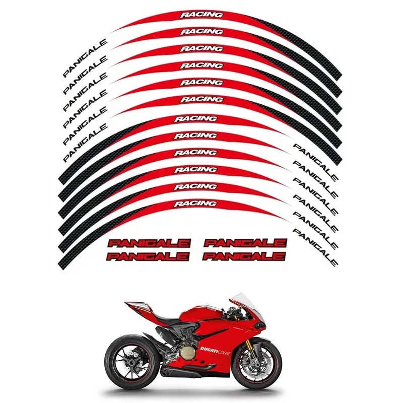 MOTO For DUCATI PANIGALE 1199 S 899 1299 S R 959 Motorcycle Parts Contour Wheel Decoration Decal Sticker - 6