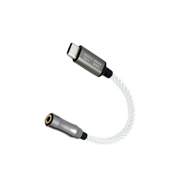 

Высокопроизводительный ЦАП-декодер CS43131 Type-C на адаптер усилителя для наушников 3,5 мм DSD256 PCM 32/384 кГц