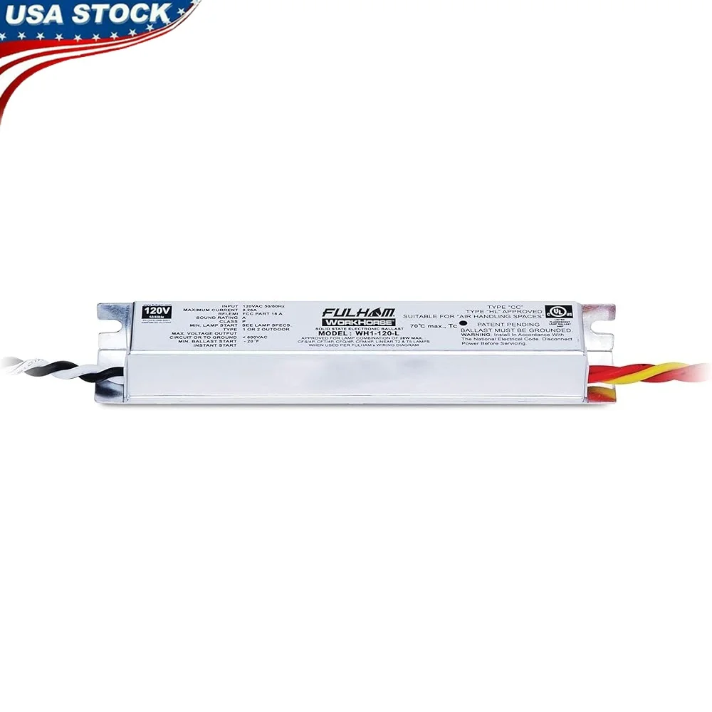 

Adaptable WorkHorse Ballast 120V Energy Saving Lightweight Solid State Electronics Compatible with Fluorescent Lamps Instant