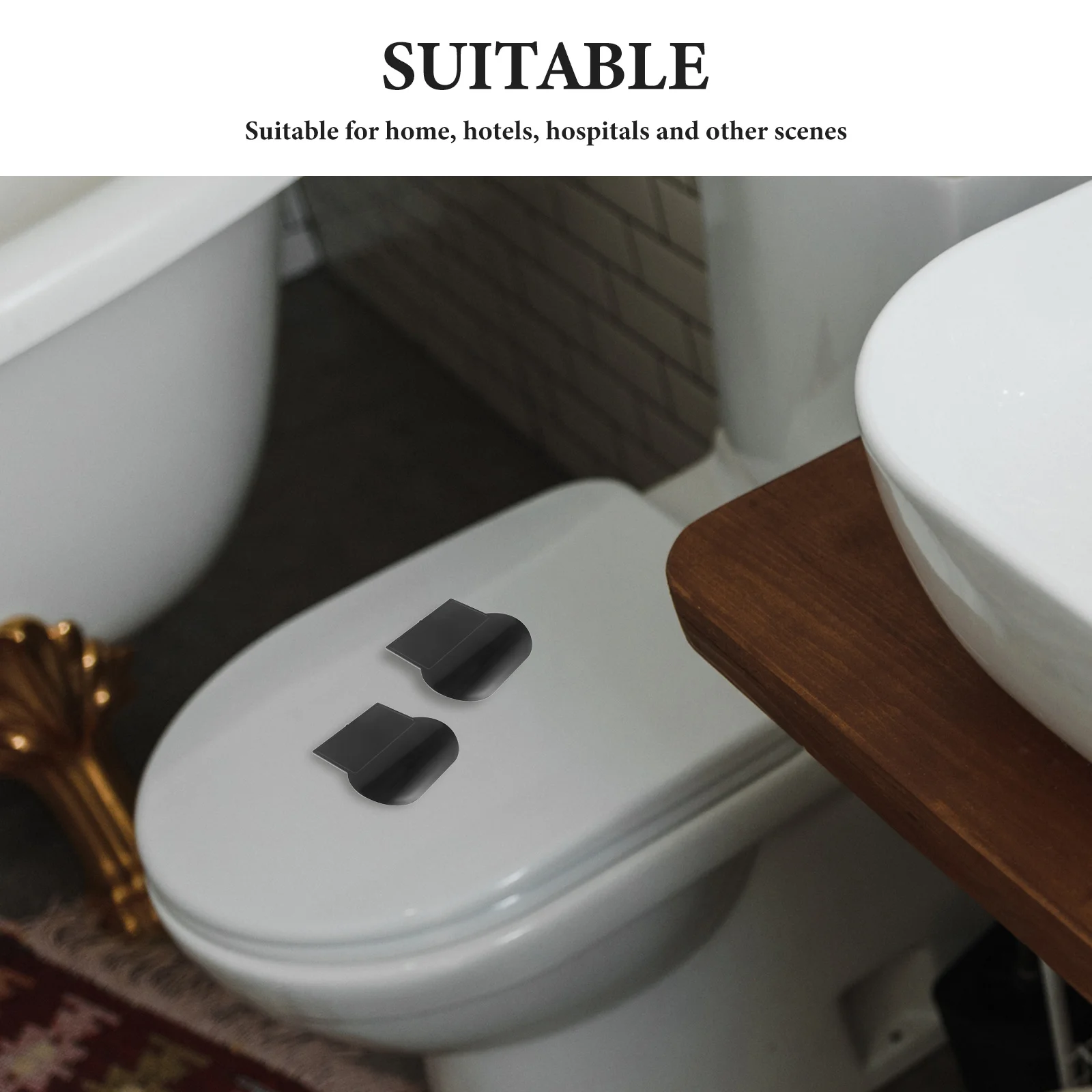 20 قطعة مقعد المرحاض رافع مقبض تبويب أسود صحي غطاء المرحاض زعنفة لاصق أداة للمنزل الحمام تجنب غطاء لمس