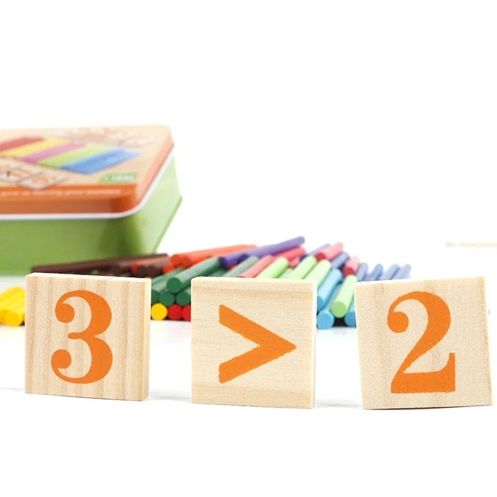 

Educational Wooden Number Cards Counting Rods Box Arithmetic Learning Set for Kids Improve Logical Thinking Hand on Ability