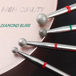 4pcs Cuticle Drill Bits 3/32'' Professional Cuticle Clean Drill Bits For Nail Drill Round Ball Head Cuticle Cleaner