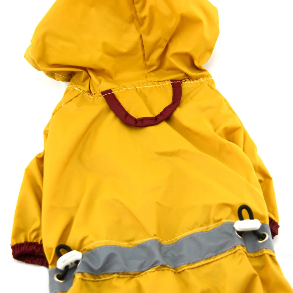 

Small Dog Clothes PVC Puppy Raincoat Coats for Medium Dogs Decorate Hooded Yellow Animal