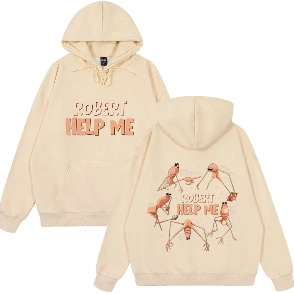 روبرت مساعدتي ماركوس الدودة مضحك ميمي هوديس الرجال عالية الجودة زوجين بلوزات الشتاء موضة الهيب هوب سترة طويلة الأكمام #3