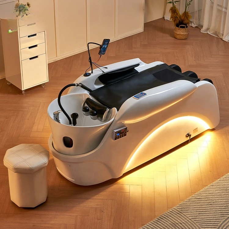 Luxury comfortable Full Body Electric massage table Hair washing shampoo bed