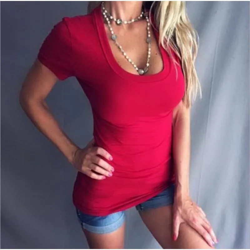 تي شيرت نسائي صيفي مثير عميق V-Ne ort Sve تي شيرت Princ Sle قماش كتان ناعم Proc مادة أخرى 00% نمط آخر