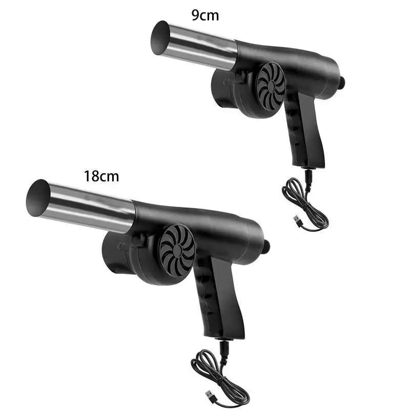 

652F Портативный вентилятор для барбекю, ручной вентилятор для барбекю с питанием от USB, уличный вентилятор для барбекю