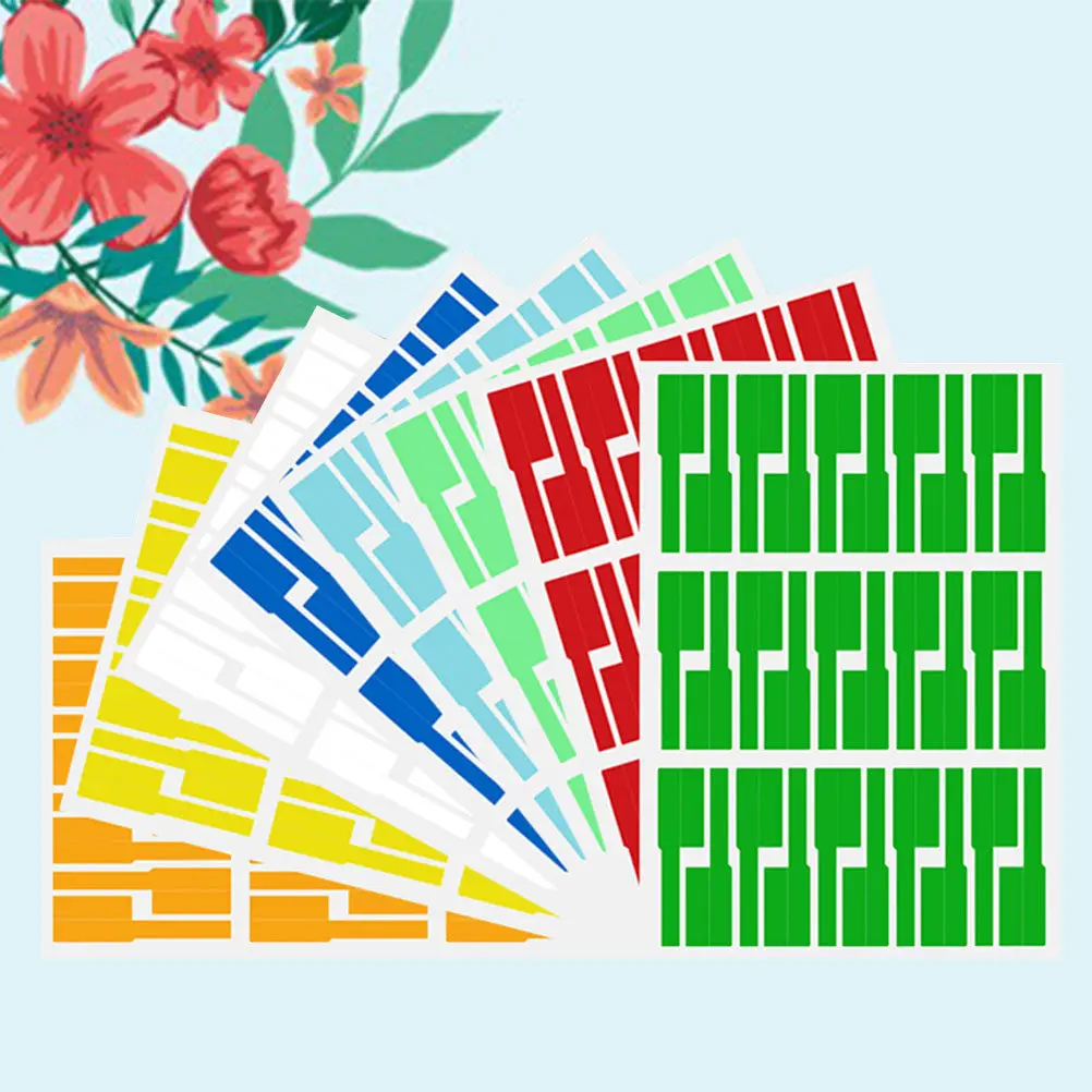 24Pcs Colorful Waterproof Cable Labels Printable Self Adhesive Synthetic Paper for Home Office School Indoor Outdoor Cable Tags