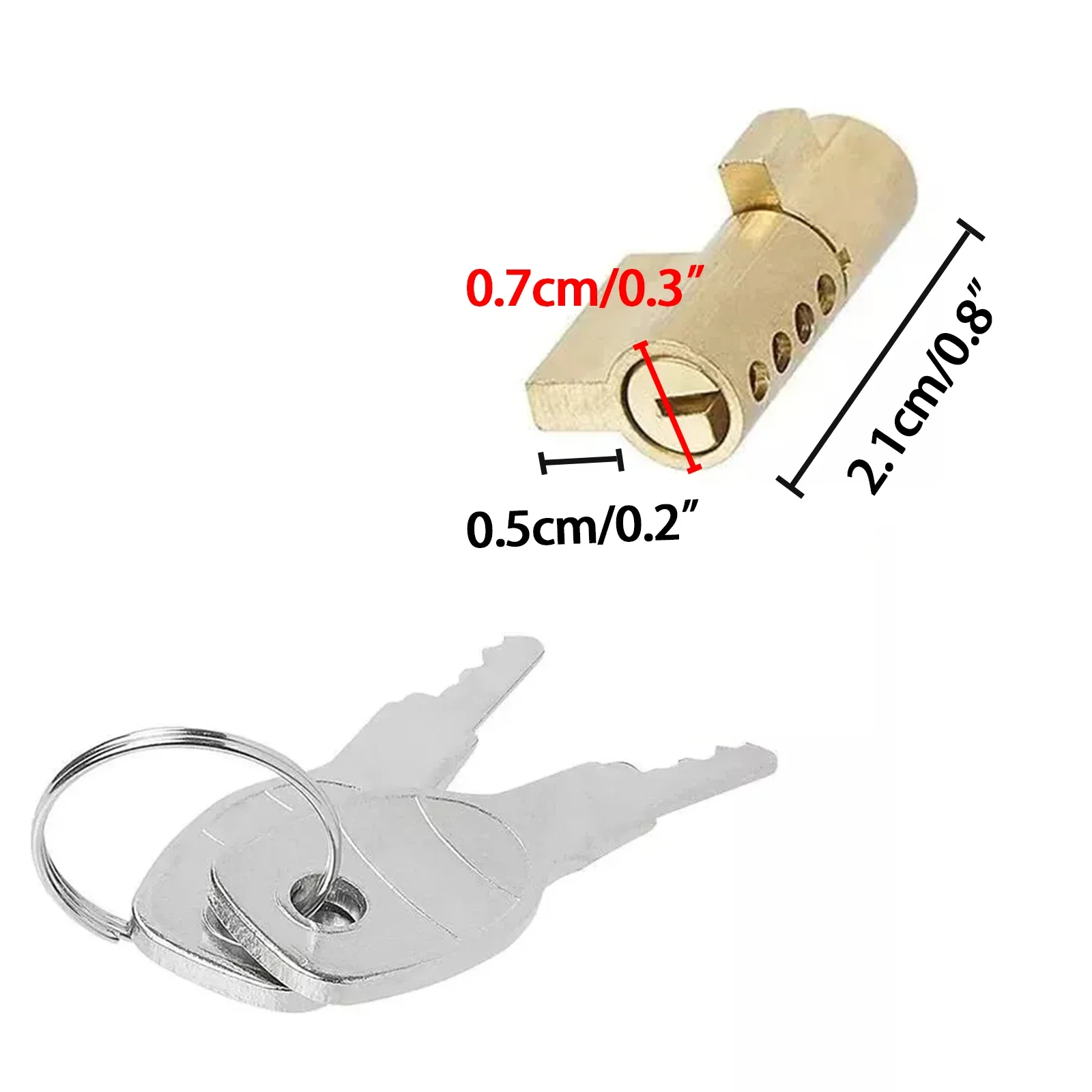 1set Anti-Theft Trailer Coupling Hitch Lock Insertable Security for Pressed Coupler Heads Caravans RVs with 2 Keys Car Accessory