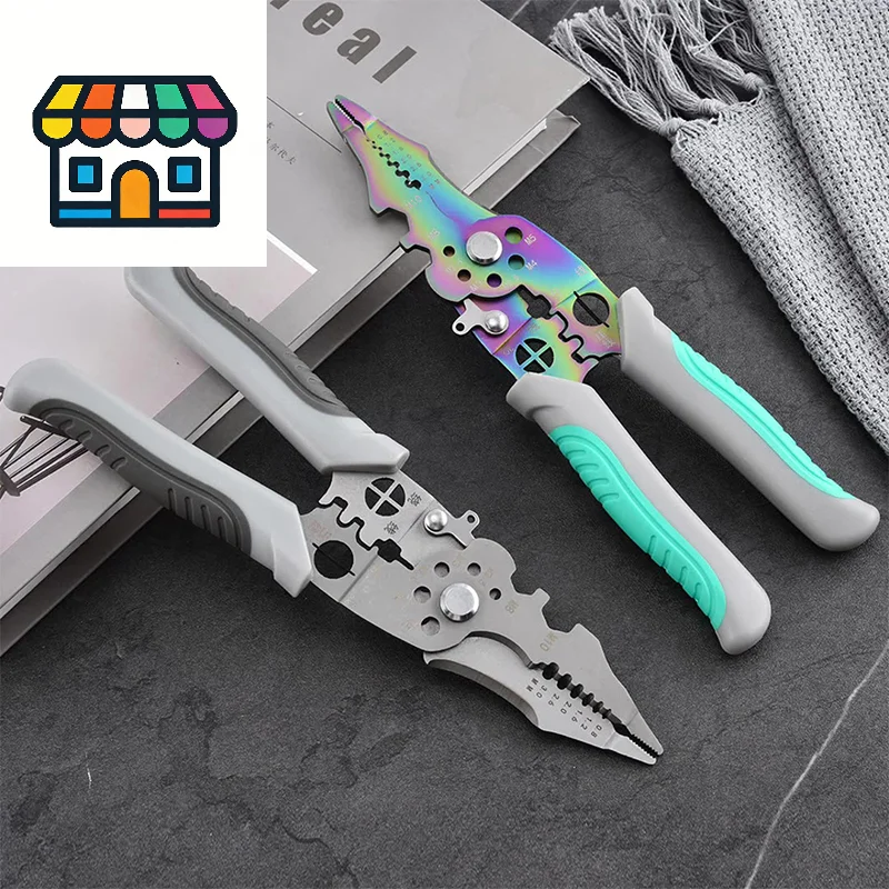 Non-slip Wire Stripper Decrustation Pliers Adjustable Electrical Wire Stripping Tool Wire Stripper Crimper For Electrical Cable