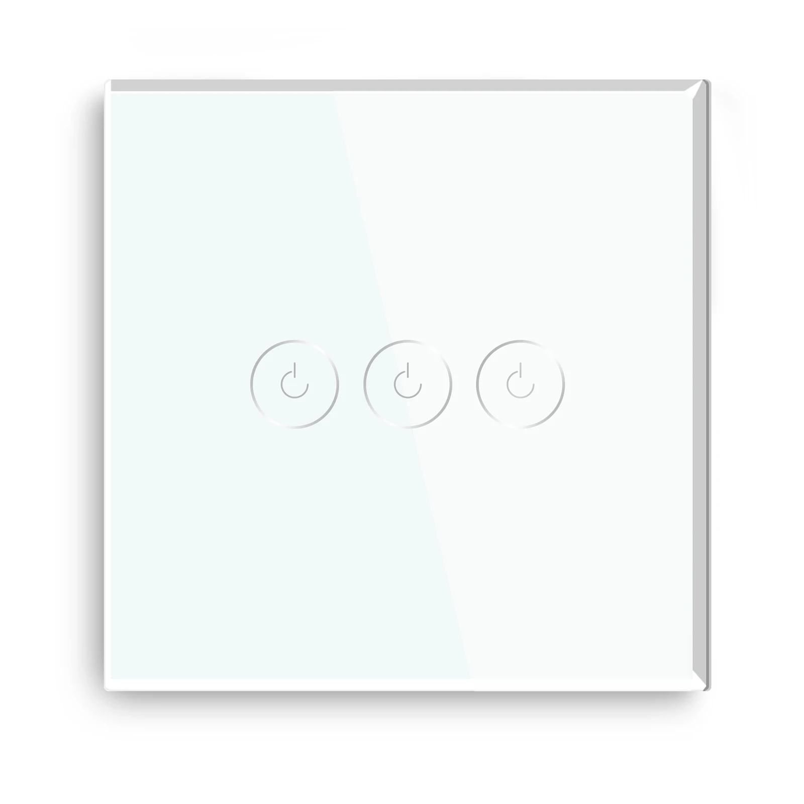 BSEED WIFI Licht Schalter Smart Tuya Wand Schalter 1/2/3Gang APP Multi-Control Treppen Schalter mit Neutral Blau Hintergrundbeleuchtung Glas