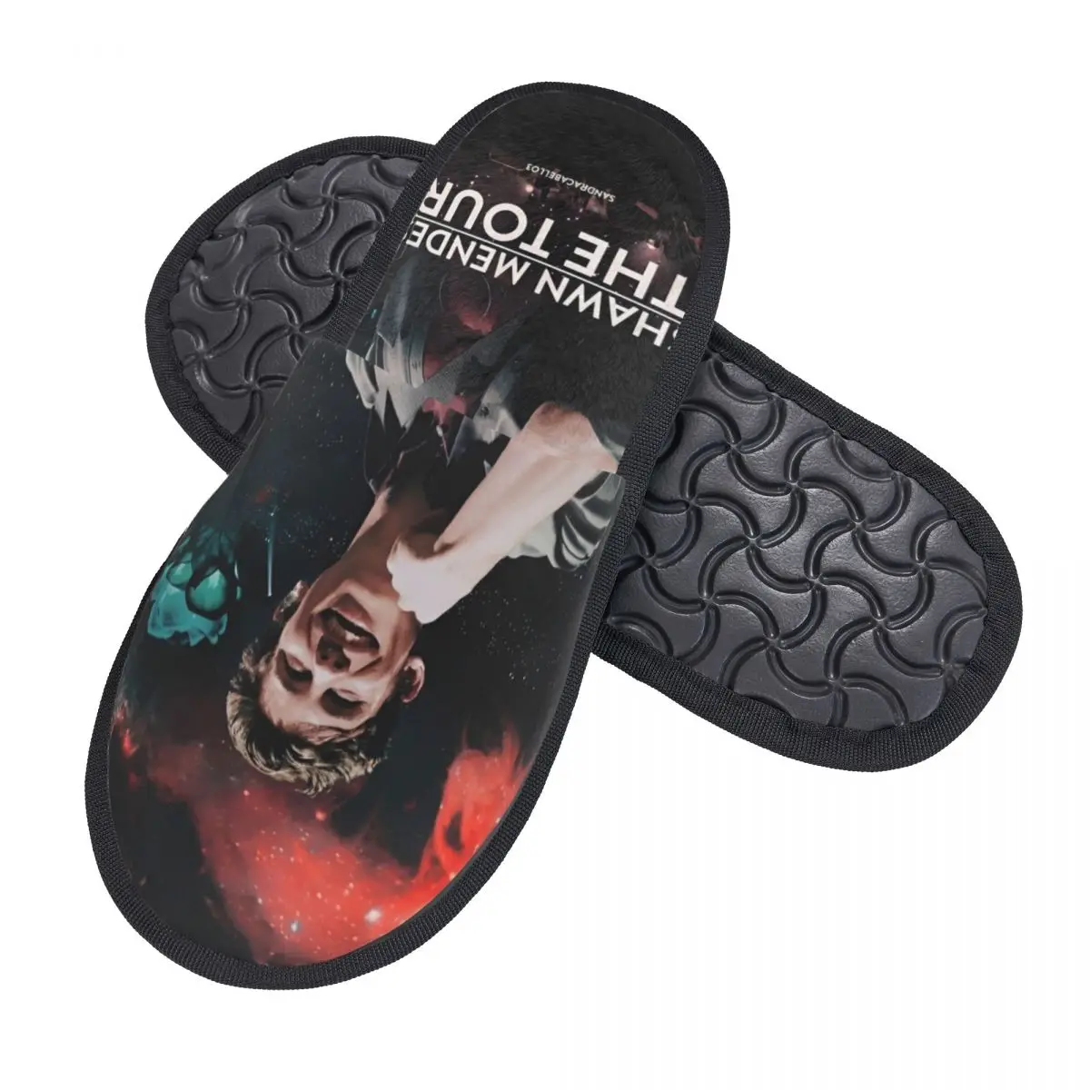 Shawn Mendes Singer The Tour Winter Cotton Home Slippers Bedroom Pop Rock Music Soft Household Fur Slides Slippers Non-skid