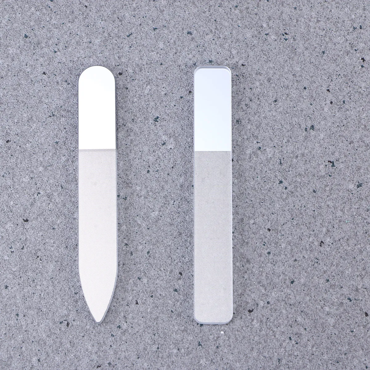 

2 шт. Премиальные хрустальные пилки для ногтей, стеклянные пилки-шлифовки с коротким заостренным и плоским концом, инструмент для подготовки к маникюру, для салонов, домашнего использования, удобные для путешествий