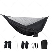 Effortless Camping Comfort: Ultralight 2 Person Hammock with Mosquito Net, Perfect Adult Swing for the Wilderness