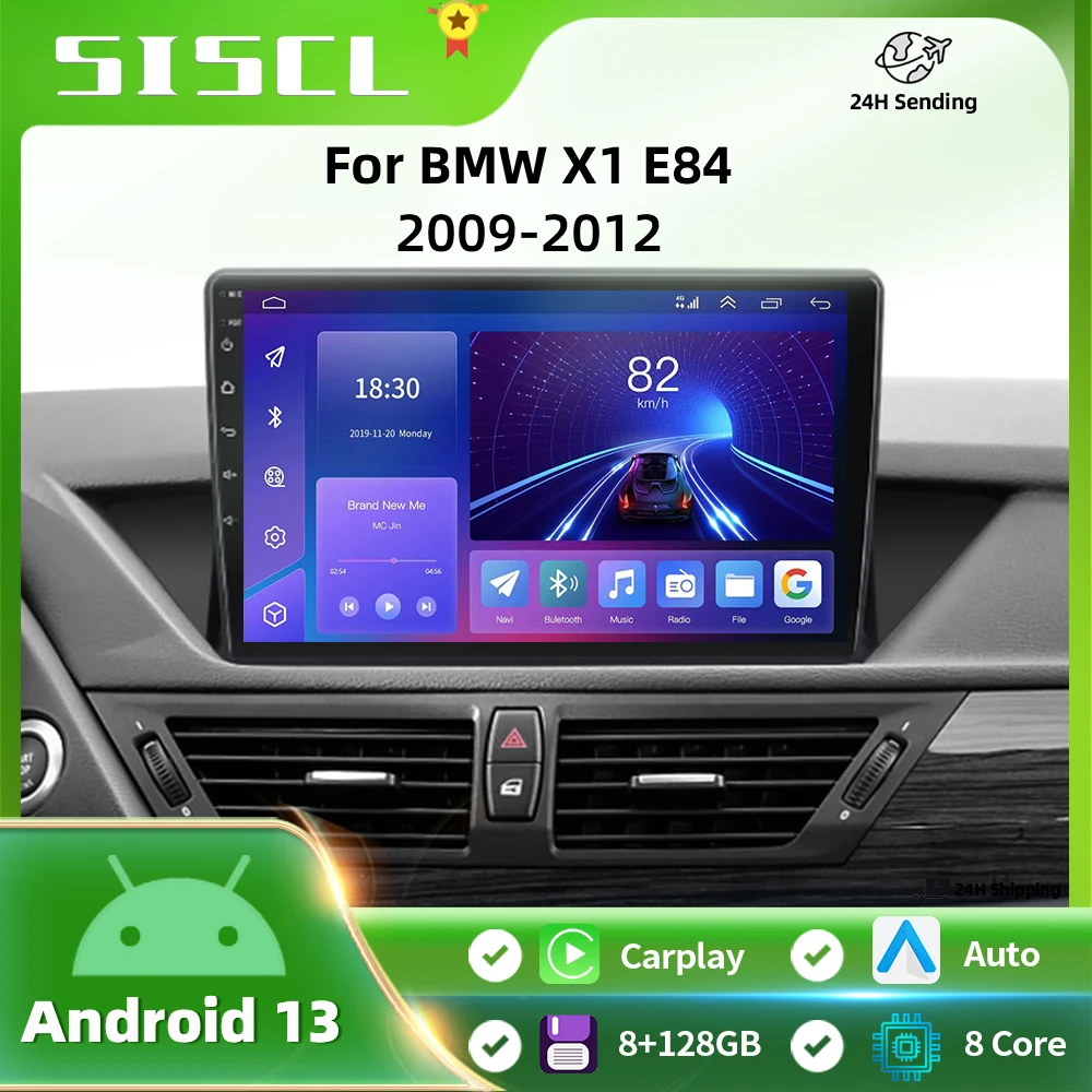 

SISCL 2025 New Android 13 System Wireless Carplay AUTO For BMW X1 E84 2009-2015 years GPS NAVI Car Video Players GPS NAVI